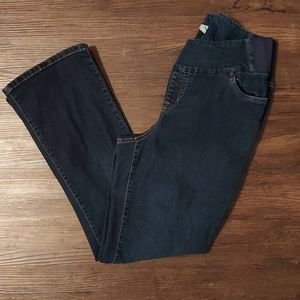 Woman Within Women's Stretch Waist Denim Flare Leg Jeans Size 14W